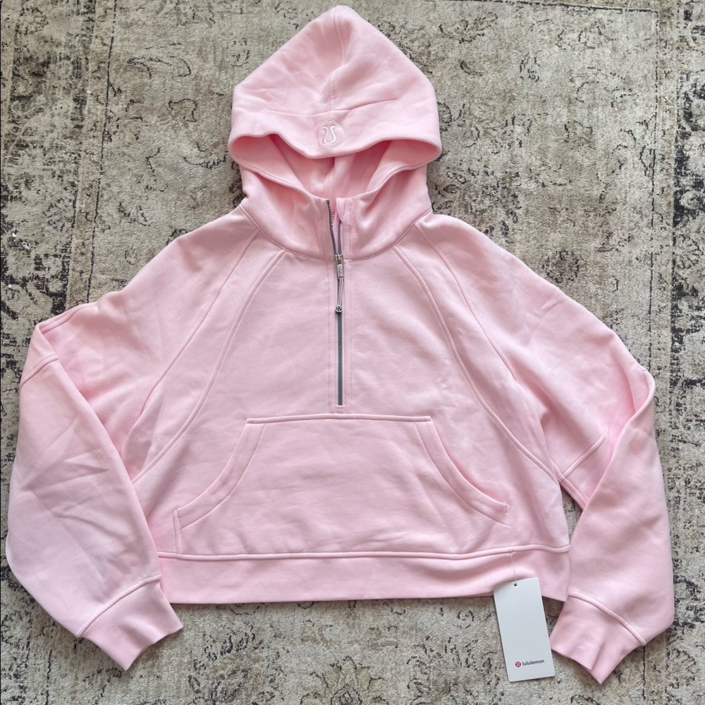 lululemon Scuba Oversized Half-Zip Hoodie Strawberry Milkshake Size XL/XXL NWT